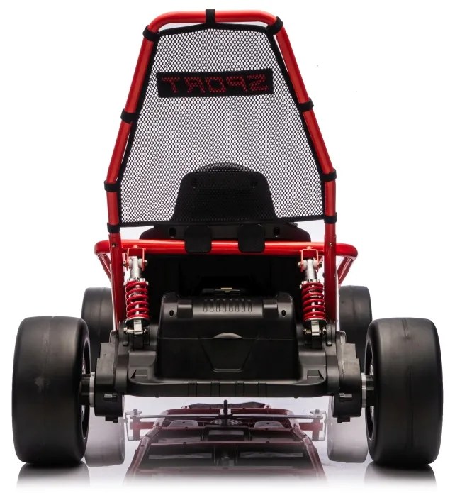 Kart elétrico para Crianças 24 V TORNADO Gokart Função Drift, Rodas espuma plástica EVA, assento couro ecológico vermelho