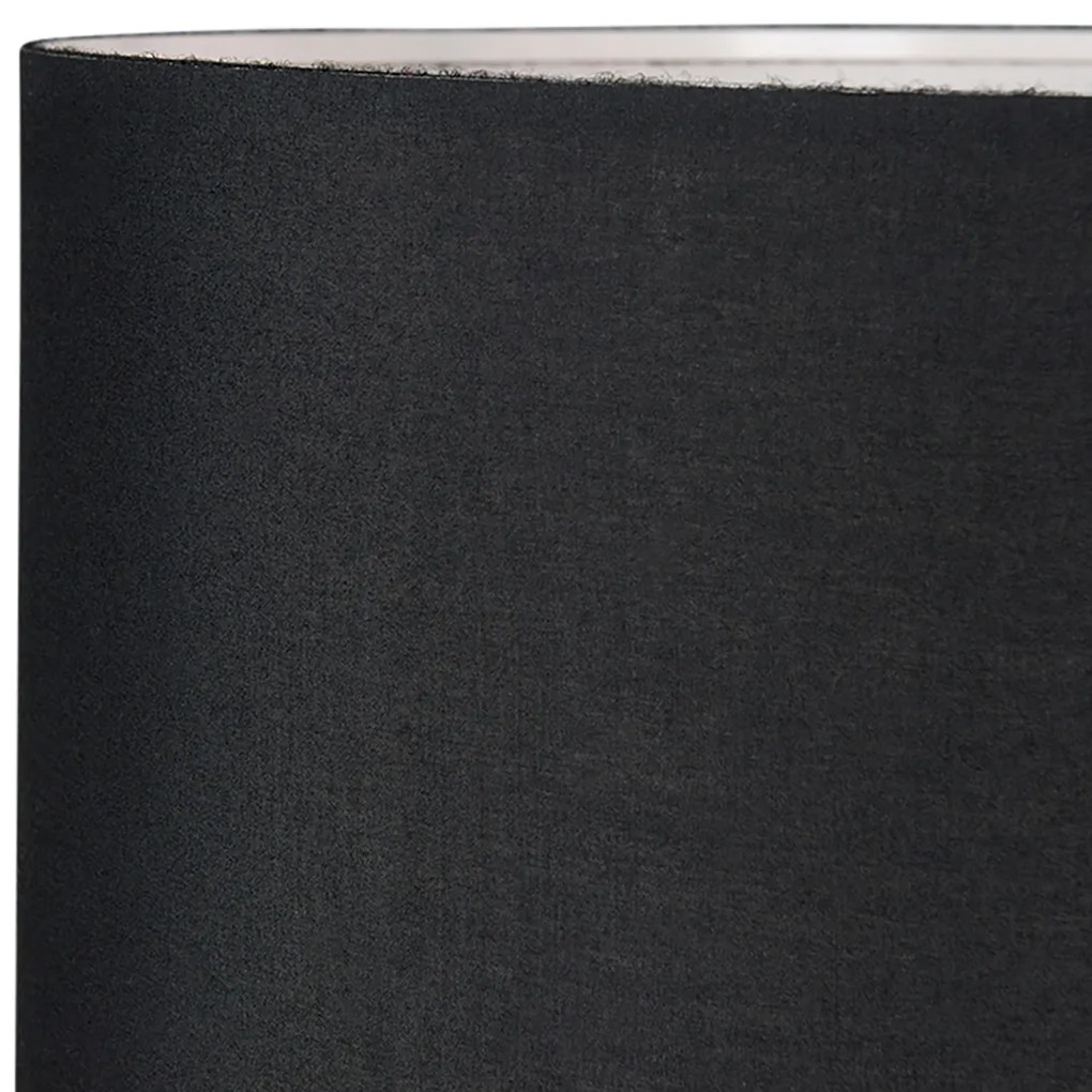 Candeeiro de pé inteligente preto com abajur preto incl. Wi-Fi A60 - Ilse