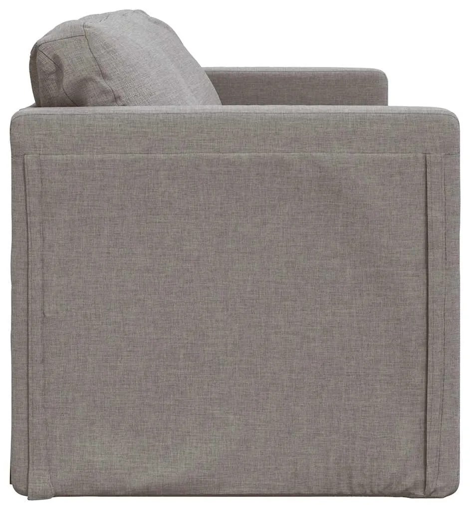 Sofá-cama sem pés 112x174x55 cm tecido cinza-acastanhado