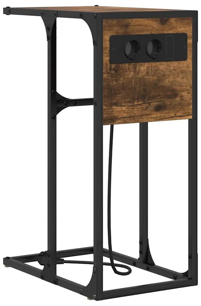 Mesa-de-cabeceira Carvalho fumado 41.5 x 26 x 60.5 cm