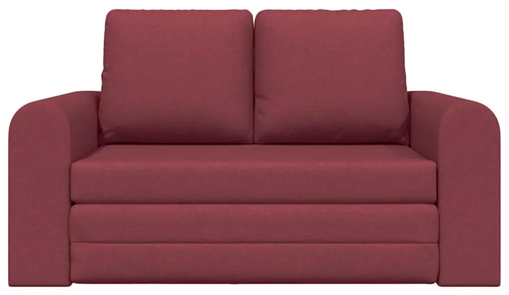 Sofá Cama de Chão 2-em-1 Vermelho Vinho 148x71x83 cm Tecido