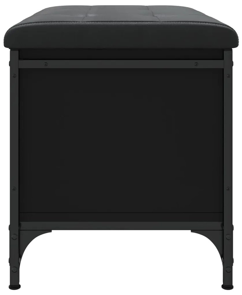 Banco de arrumação 62x42x45 cm derivados de madeira preto
