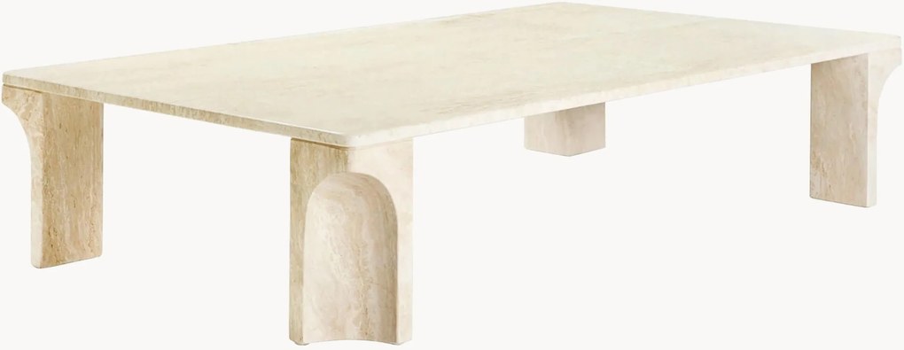 Mesa de centro em travertino Doric, L 140 cm