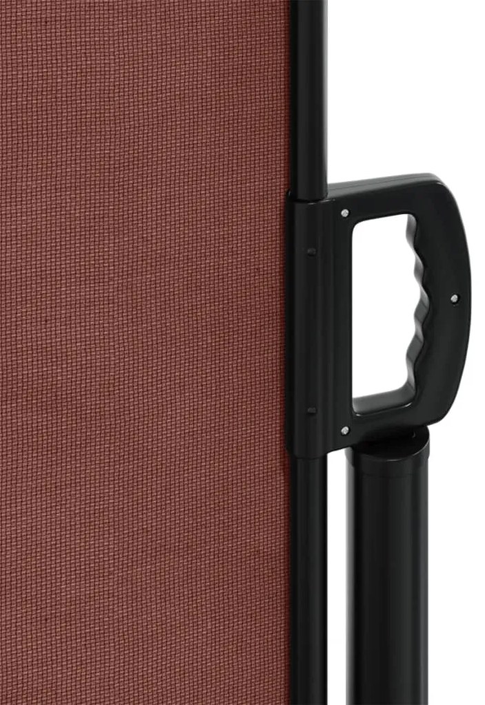 Toldo lateral retrátil 220x1200 cm castanho