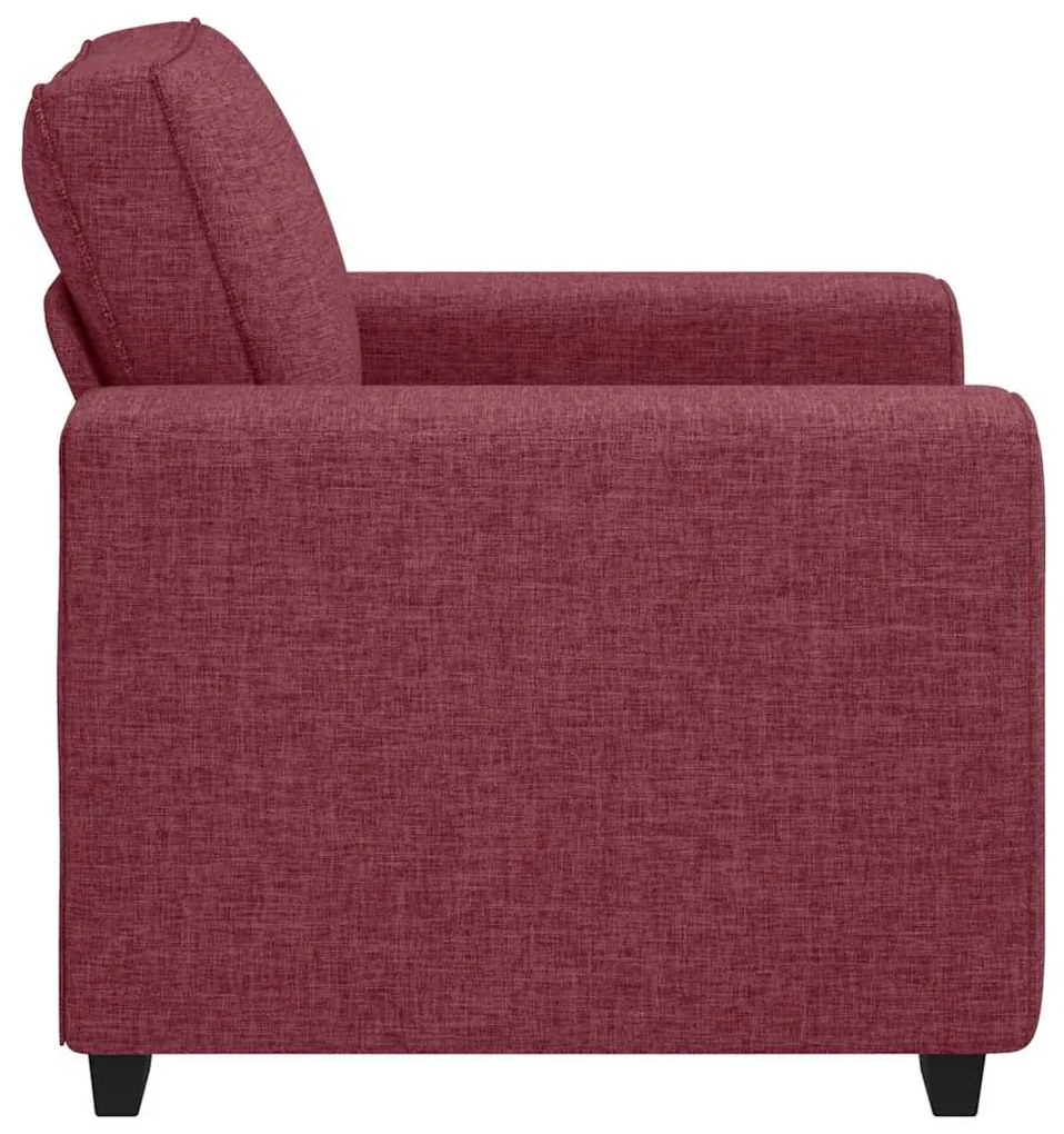 Poltrona 60 cm tecido vermelho tinto