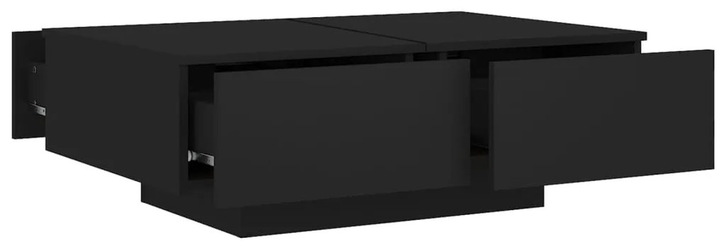 Mesa de centro 90x60x31 cm contraplacado preto