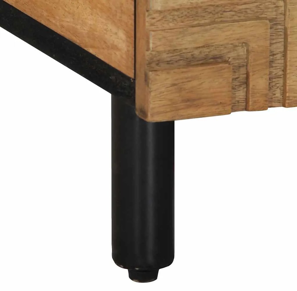 Mesa de centro 100x54x40cm madeira de mangueira maciça castanho