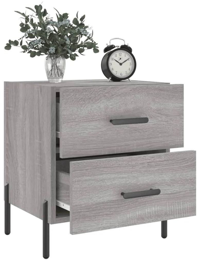 Mesa cabeceira 40x35x47,5 cm derivados madeira sonoma cinza