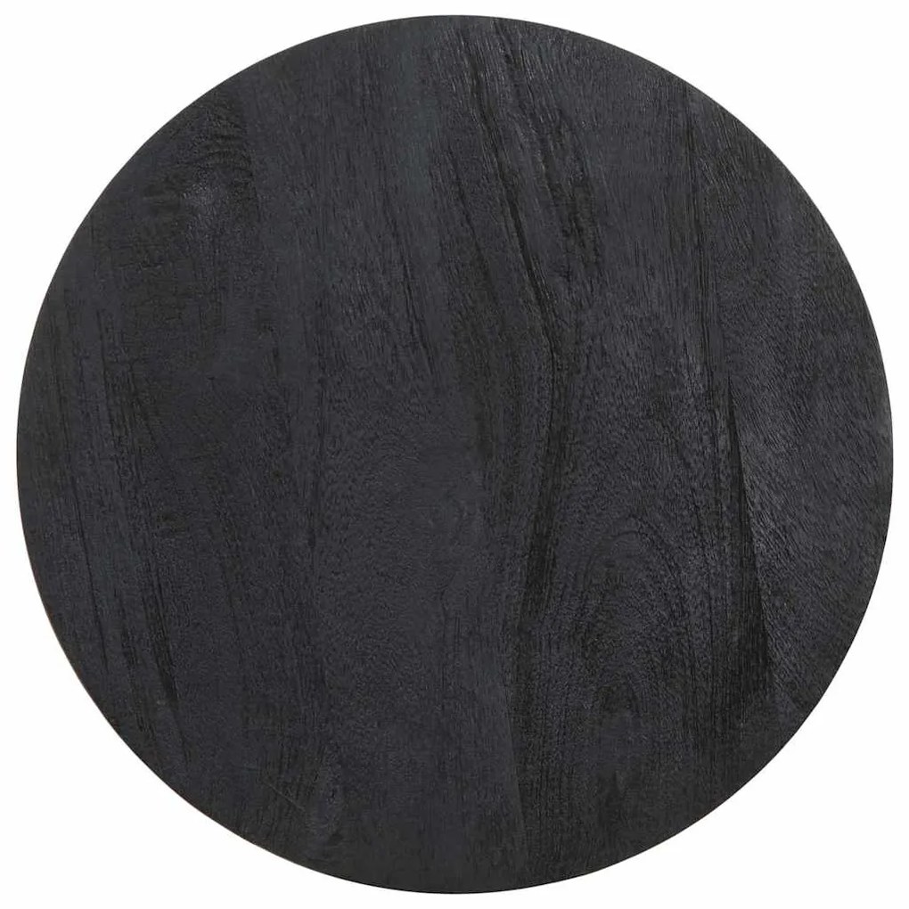 Mesa de apoio preto Ø40x40 cm madeira de mangueira maciça