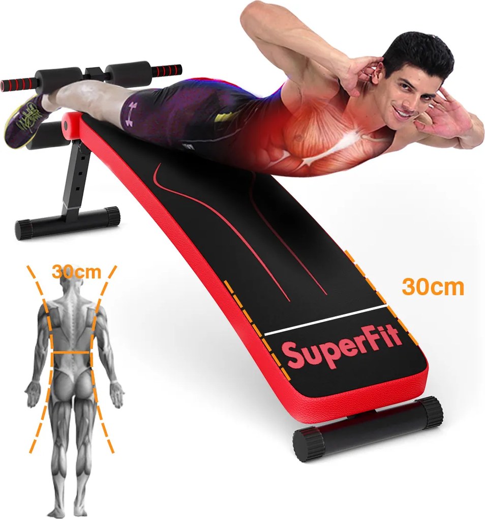 Banco ajustável exercicios de treino dobrável Banco para alongamentos para casa, ginásio, escritório Vermelho