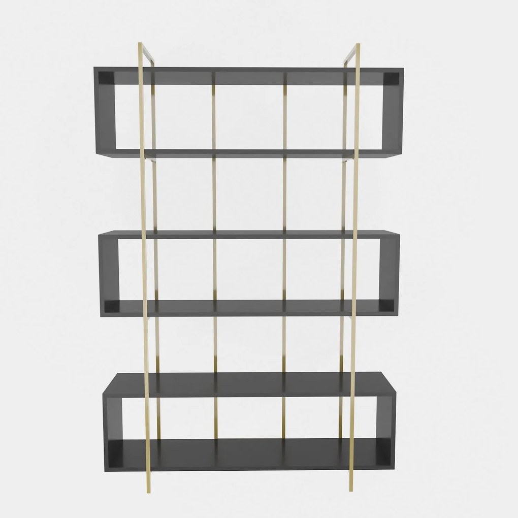 Estante Bruti – Antracite & Ouro – 120x180x29,6 cm