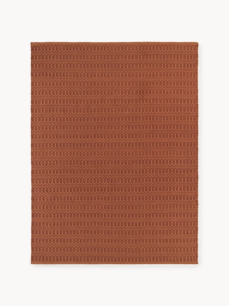 Tapete artesanal para interior e exterior com padrão geométrico Rune