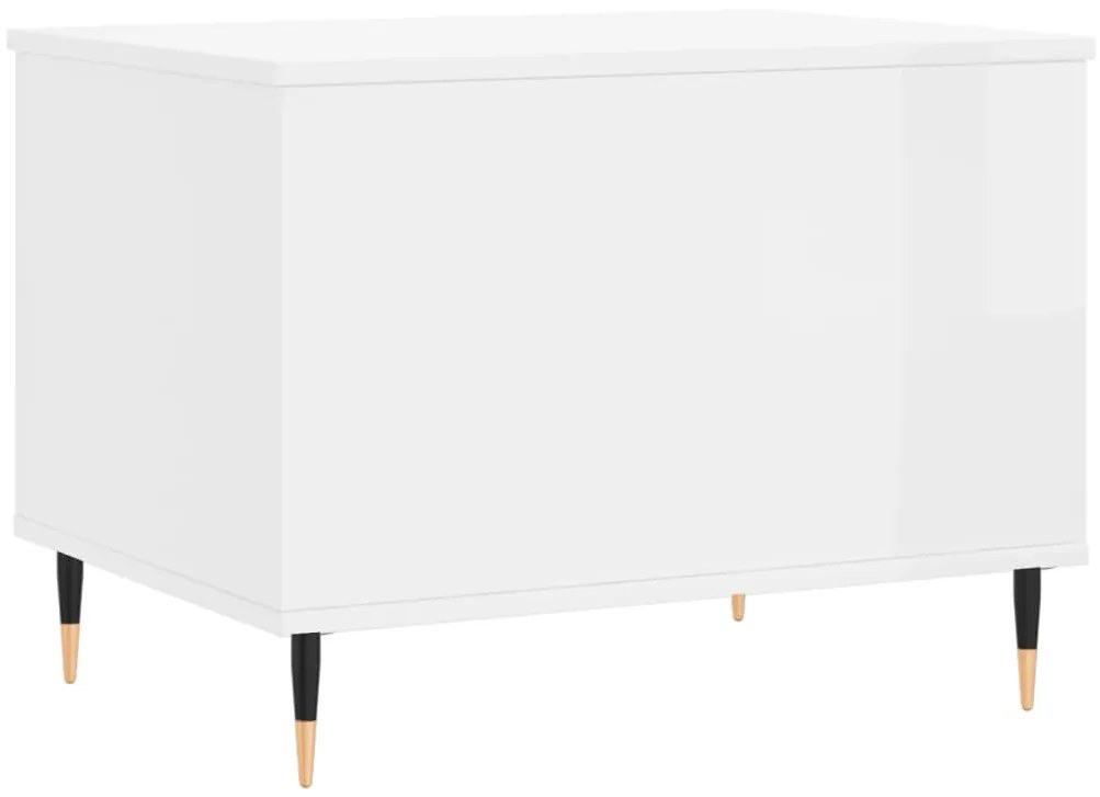 Mesa centro 60x44,5x45 cm derivados de madeira branco brilhante