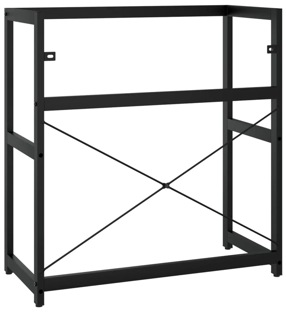 Estrutura p/ lavatório casa de banho ferro 79x38x83 cm preto