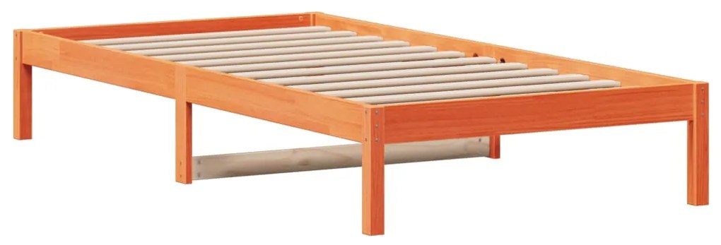 Sofá-cama 90x190 cm madeira de pinho maciça castanho cera