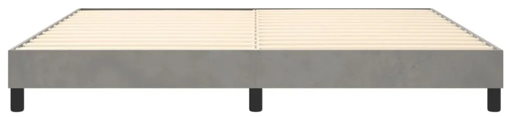 Estrutura de cama sem colchão 200x200 cm veludo cinzento-claro