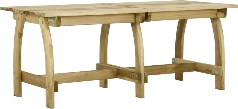 318405 vidaXL Mesa de jardim 220x74x75 cm madeira de pinho impregnada