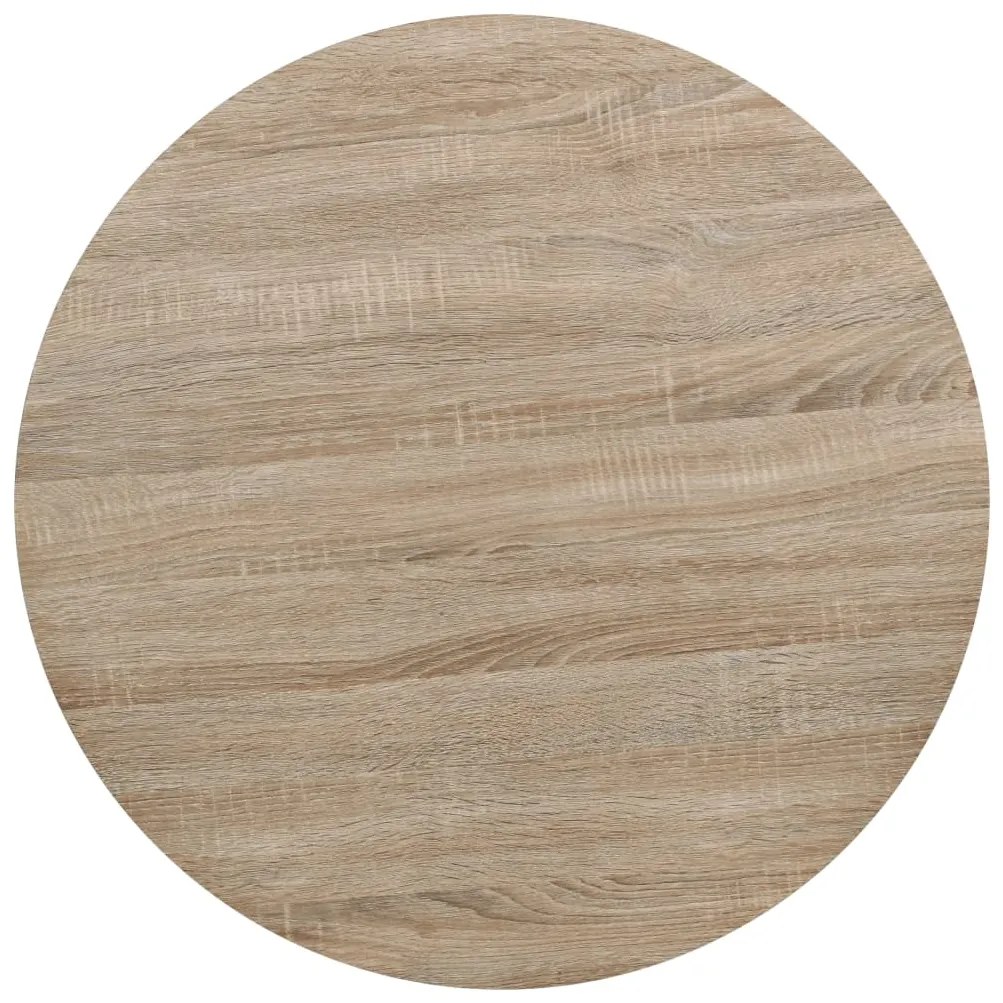Mesa bistrô MDF e aço redonda 80x75 cm cor de carvalho