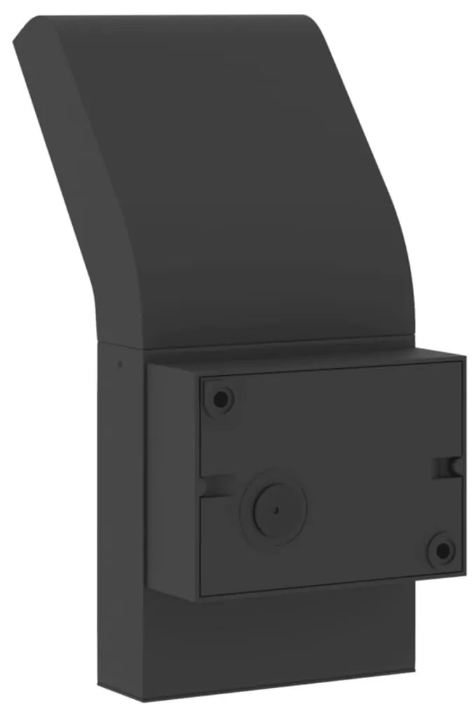 Candeeiros parede LED exterior c/ sensor 2 pcs alumínio preto