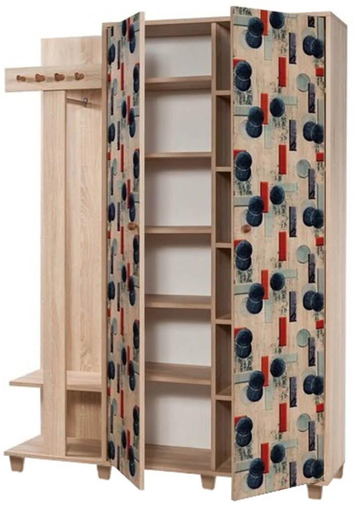 **** Hall Stand Garmanto – Carvalho Sonoma – 135x192x36 cm

**