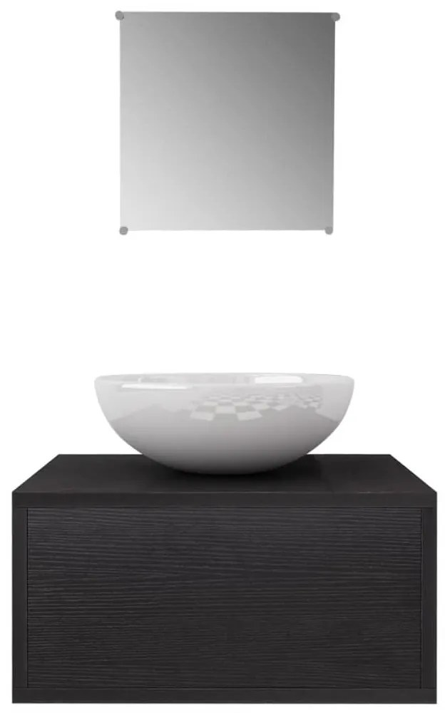 Móveis casa de banho 3 pçs  e conjunto de bacia preto