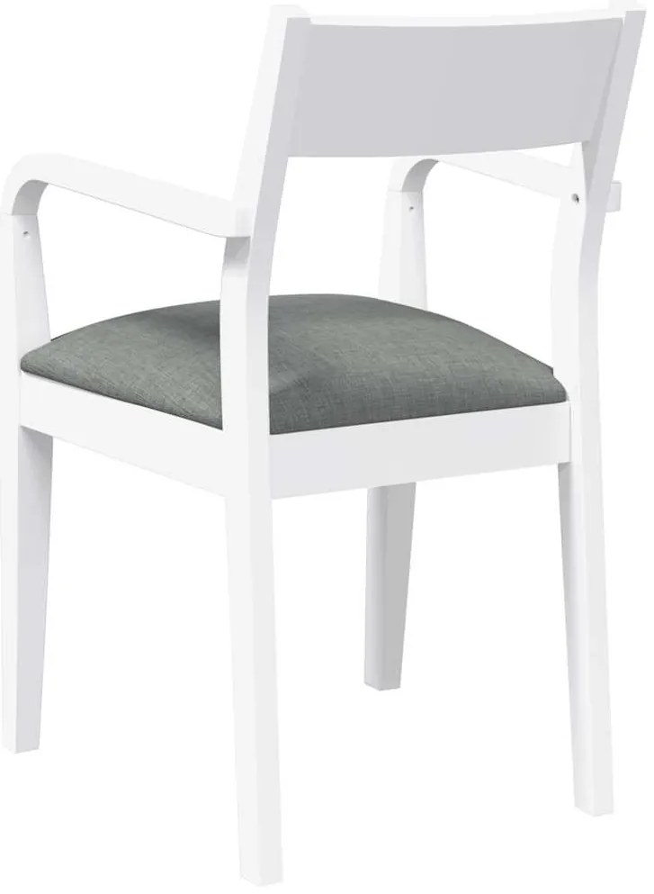 Cadeiras de jantar com almofadões 2 pcs madeira maciça branco