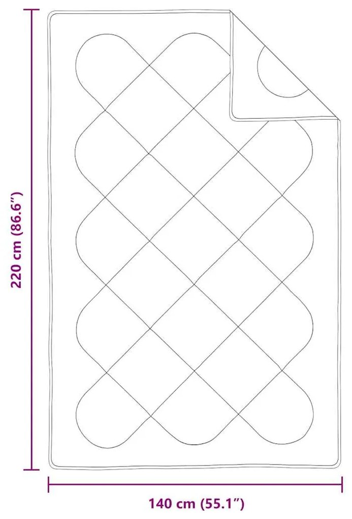 Colchas &amp; Edredons Branco 140 x 220 cm Microfibra