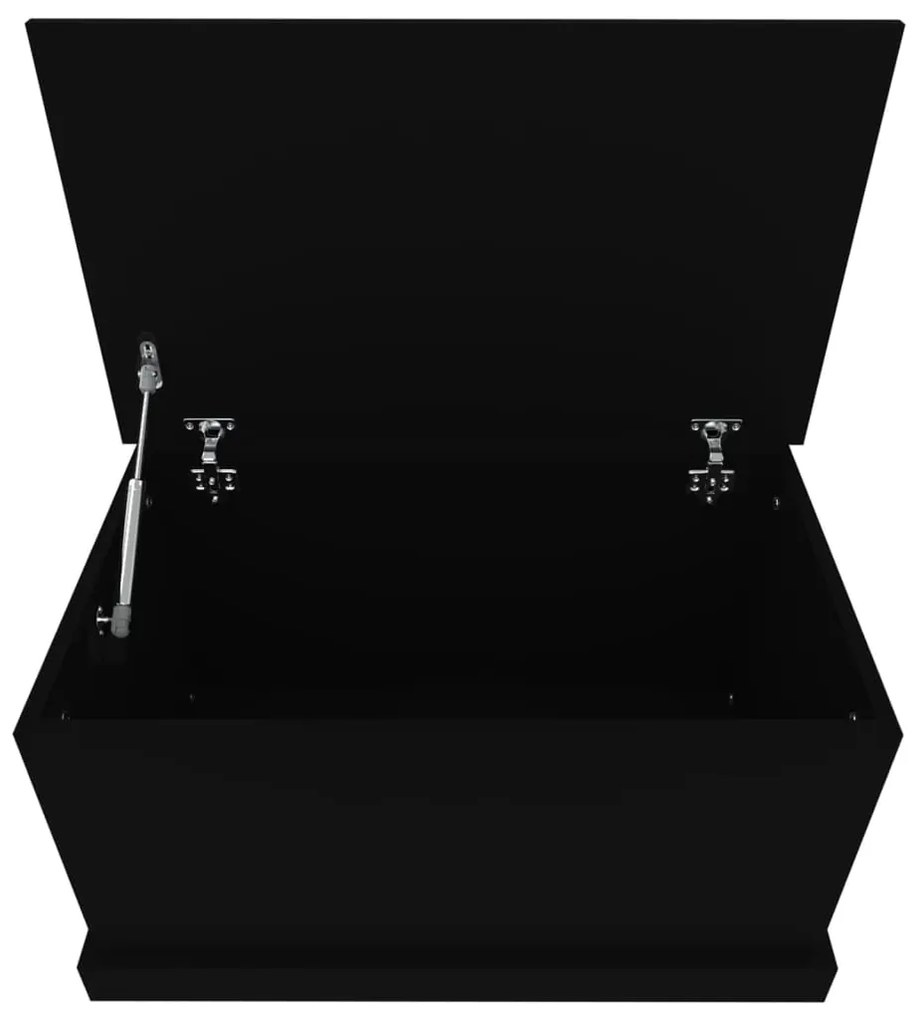 Caixa de arrumação 70x40x38 cm derivados de madeira preto