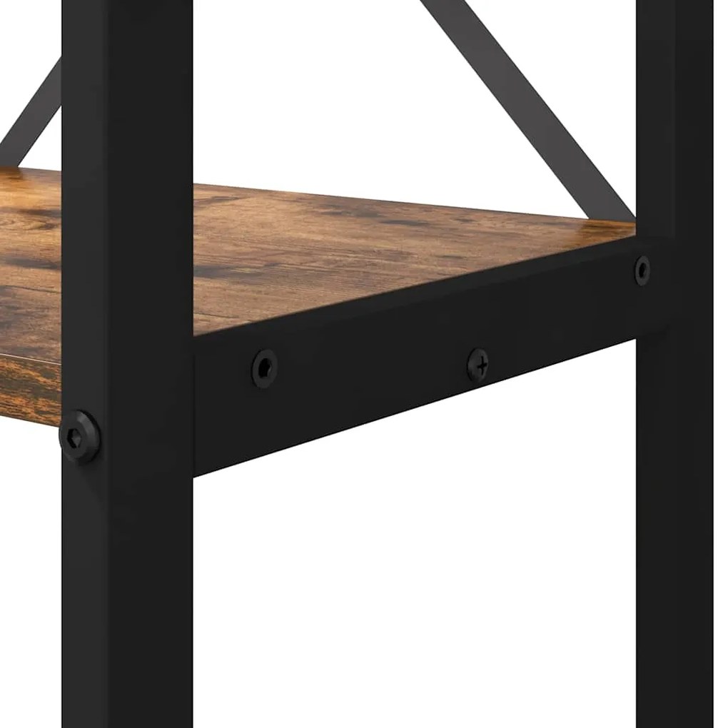 Estante Carvalho fumado 60 x 30 x 188 cm MDF e Aço