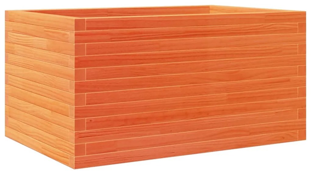 Vaso/floreira de jardim 90x60x45,5 cm pinho maciço castanho mel