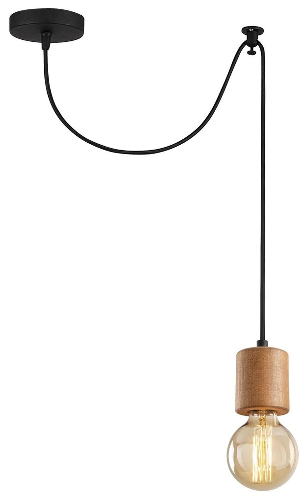 Candeeiro de Teto Xanthos – Preto – 49 cm Diâmetro x 100 cm Altura
