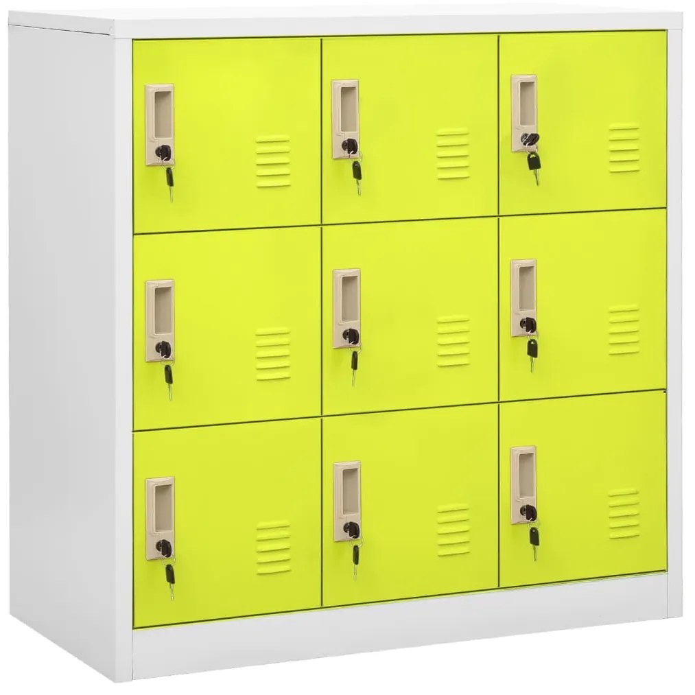 vidaXL Cacifo 90x45x92,5 cm aço cinzento-claro e verde
