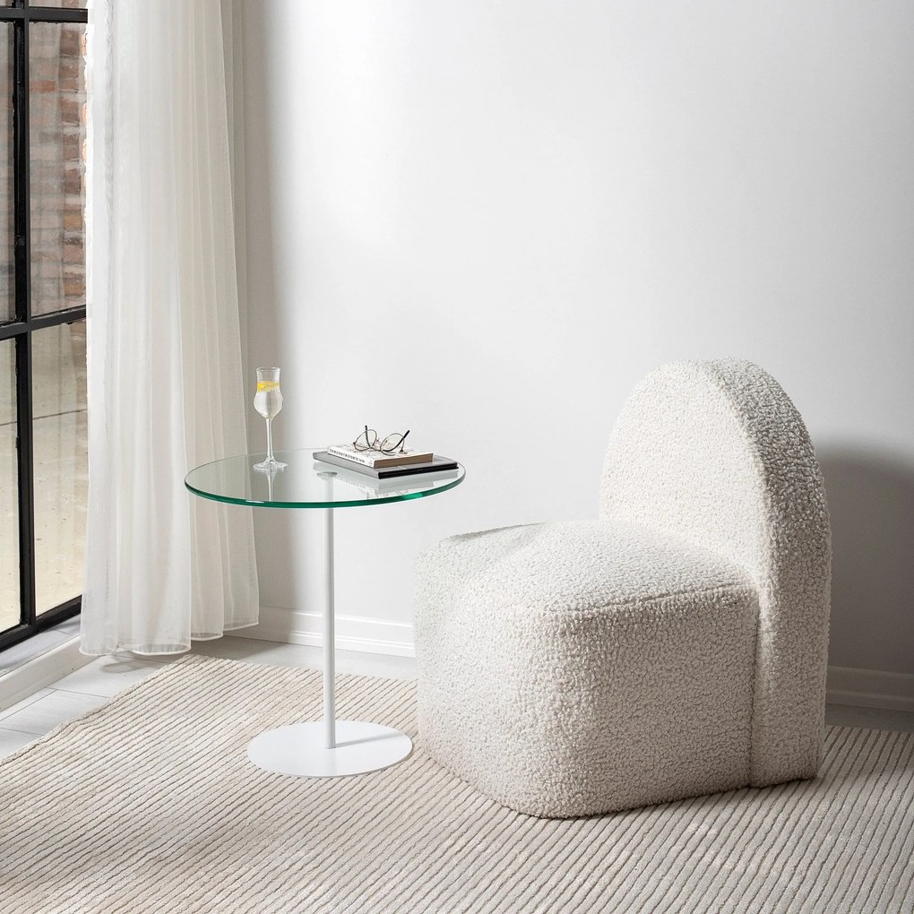 Mesa de Apoio Chill-Out – Branca – 50x50x50 cm
