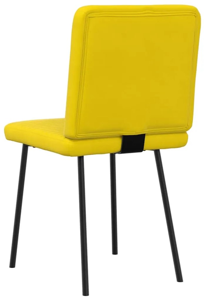 Cadeiras de jantar 4 pcs veludo amarelo