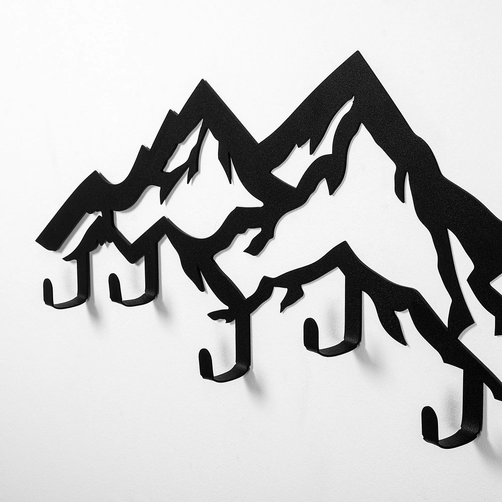 Cabide de Parede Metálico Dag – Preto – 80 x 4 x 25 cm