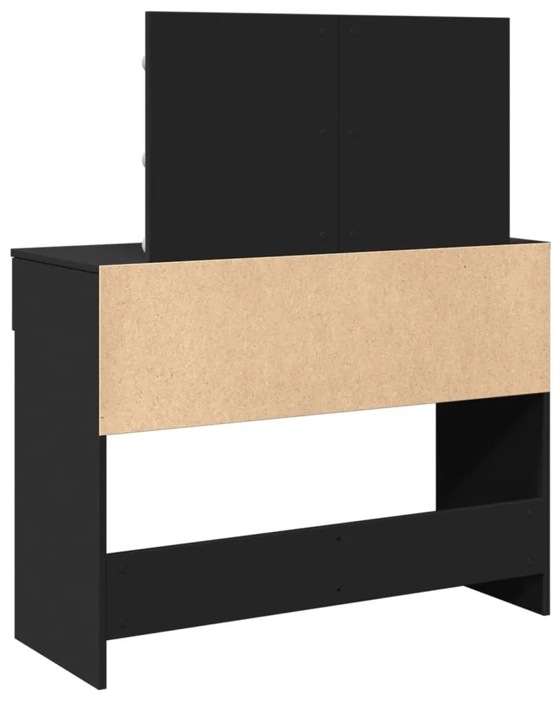 Toucador com luzes LED 100x40x120 cm preto
