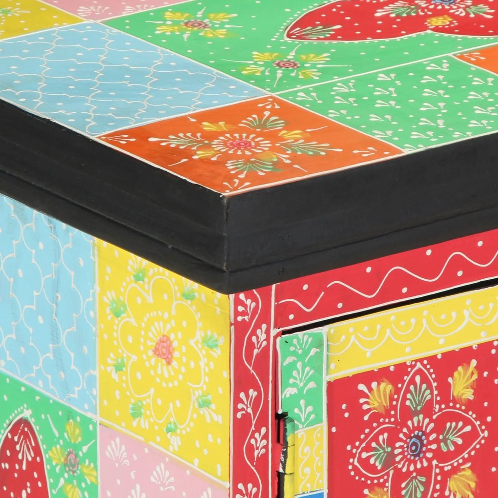 Armário de TV vidaXL Multicolorido 100x35x50 cm em Madeira Sólida de M