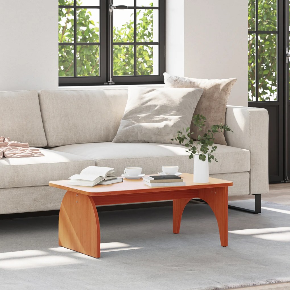 vidaXL Mesa de centro Castanho-mel 80 x 50 x 31 cm