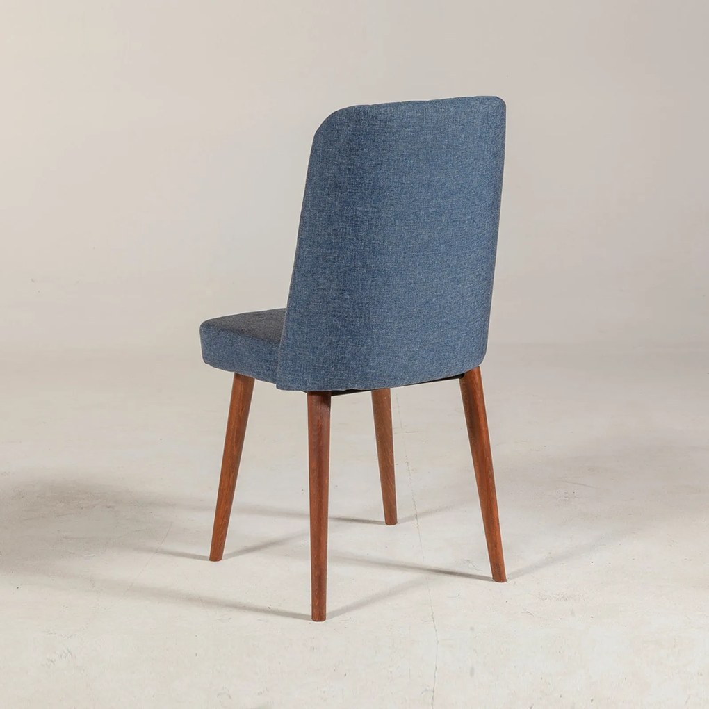 Cadeira Vina – Nogueira Azul Escuro – 47x89x46 cm