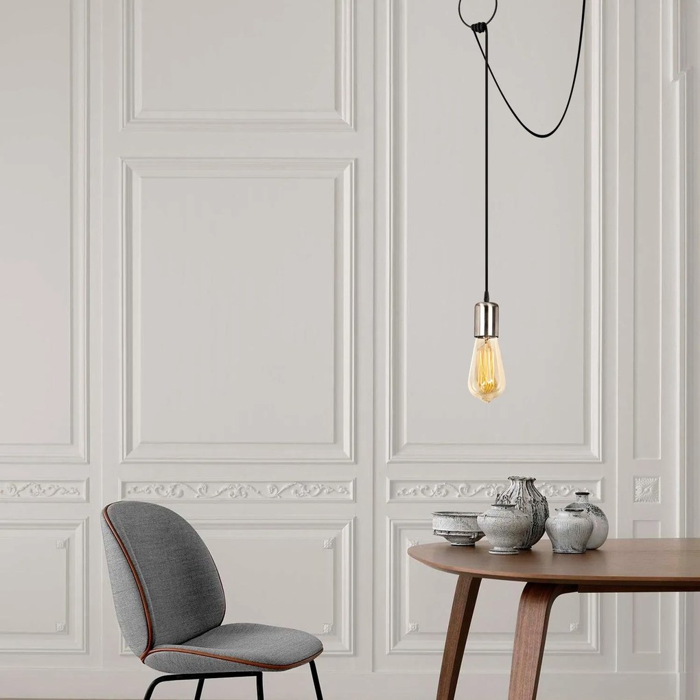 Chandelier Sirin – Preto Níquel – 60 x 5 cm