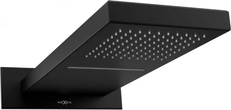 Mexen Waterfall chuveiro de 50 x 22 cm, preto - 79195-70