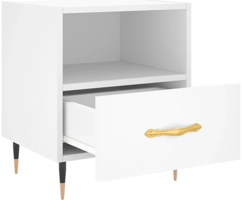 Mesa de cabeceira 40x35x47,5 cm derivados de madeira branco