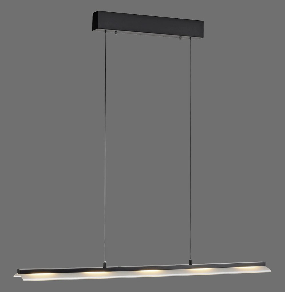 Candeeiro Pendente de Design Preto com LED Dimerizável 3 Níveis Easylift - Nele