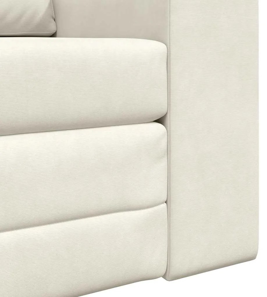 Sofá Cama 2 Em 1 Creme 98x71x83 cm Veludo