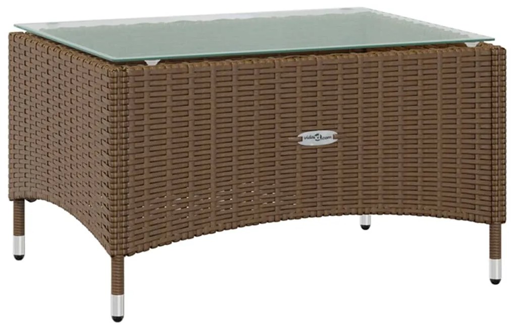 8 pcs conjunto lounge jardim c/ almofadões vime PE castanho