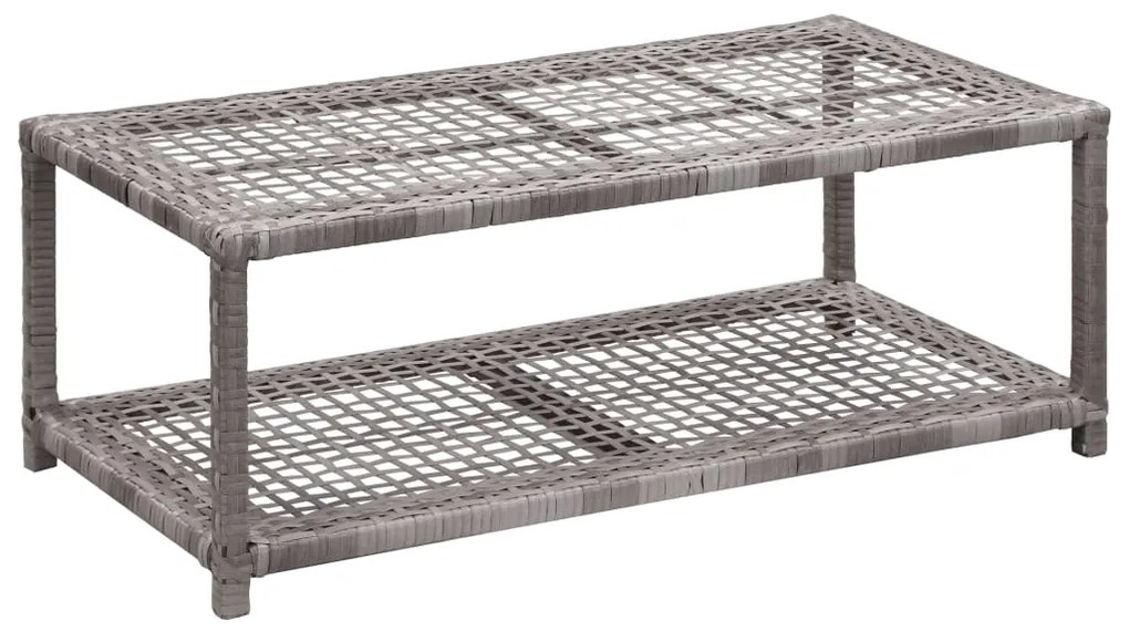vidaXL Banco sapateira 80x40x30 cm vime PE cinzento