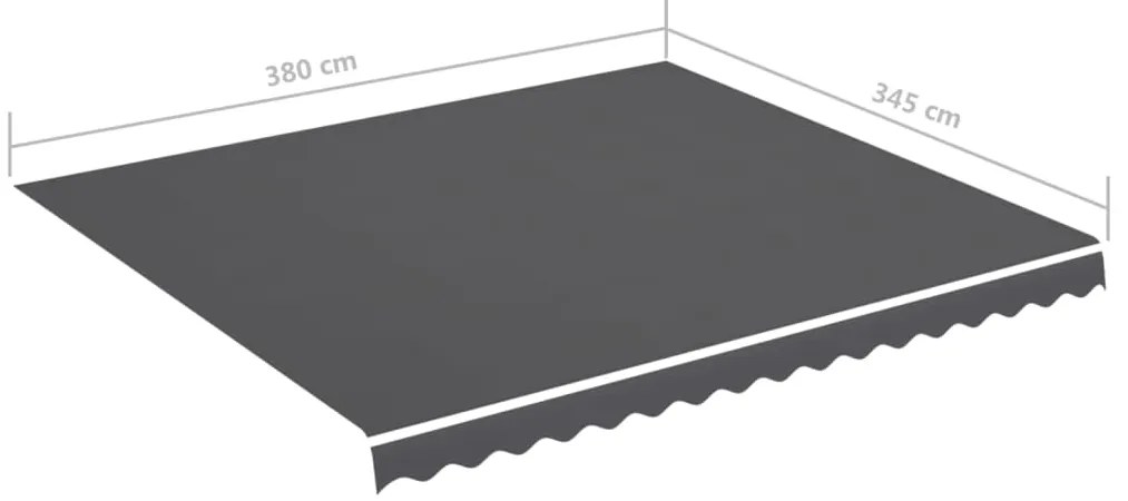 Tecido de substituição para toldo 4x3,5 m antracite