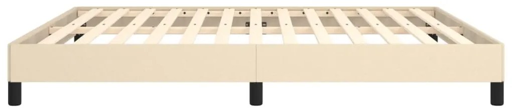 Estrutura de cama sem colchão 160x200 cm tecido cor creme