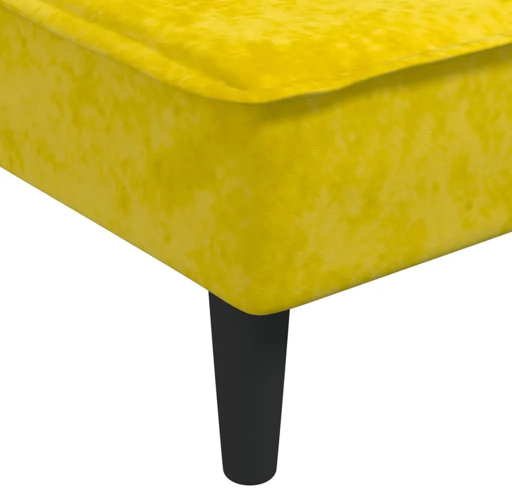 Chaise longue veludo amarelo