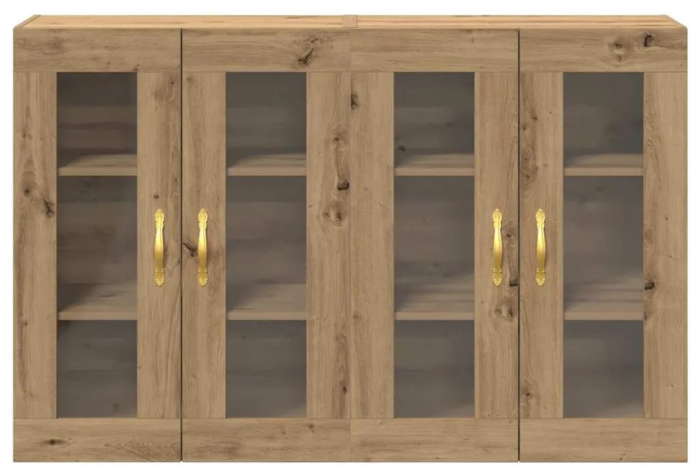 Gabinetes de Parede 2 peças Carvalho Artisan 69,5 x 34 x 90 cm Madeira